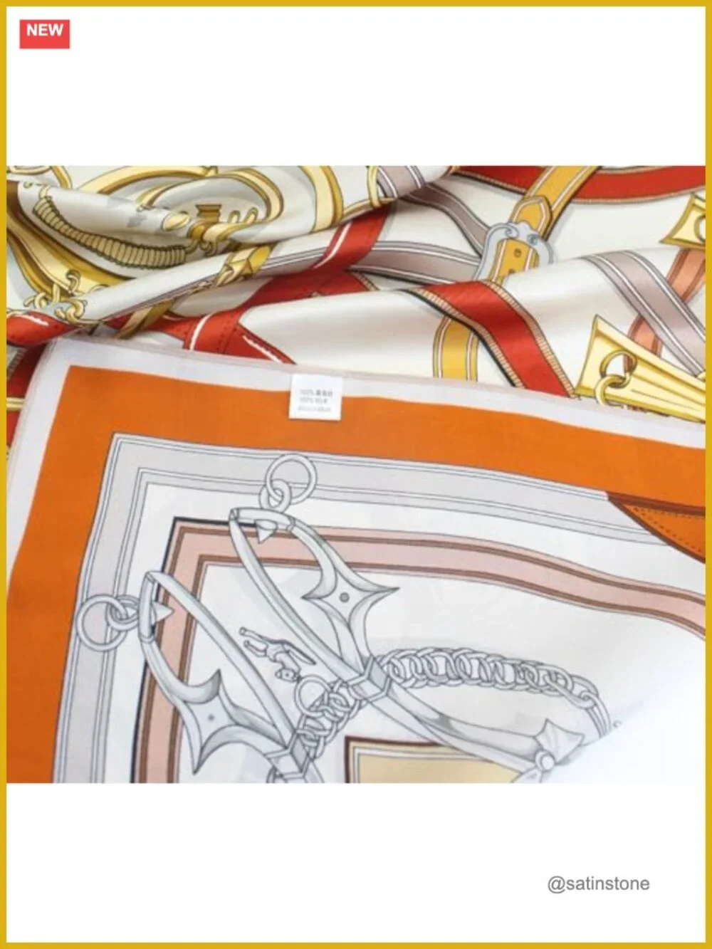 100% Mulberry Silk Square Scarf Women 35